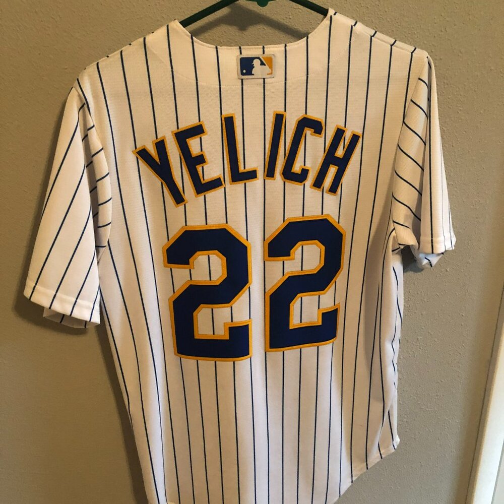 Christian Yelich Brewers Majestic Alternate Jersey - Picture 4 of 5
